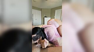 Teacher cheats by sucking off her student