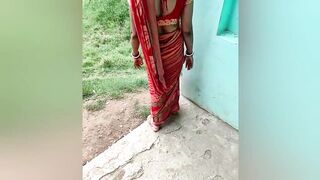 Village wife showing outdoor