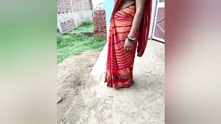 Village wife showing outdoor