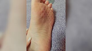 Hot lady's feet after a sadhu board