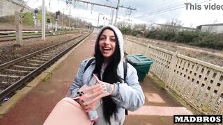 I fuck my chilean friend's good ass in a public train and at her place after seeing each other again