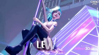 The Hottest Pole Dance Ever - 3D Animation by Chikipiko