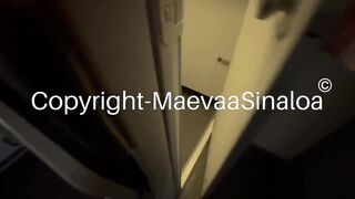 Maevaa Sinaloa - I finger myself in the plane toilet to make my little pussy cum