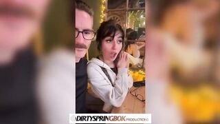 Aaliyah Yasin gets fingered at the busy restaurant