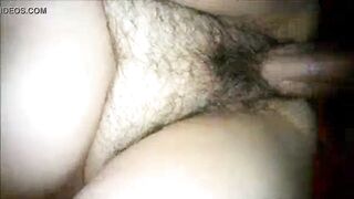 Wife's hairy pussy fucked by friend on new years eve