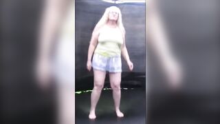 Fat Wife On Trampoline