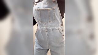 【オーバーオールが脱げずおもらし】#overalls #omorashi #peeaccident #desperation wetting #pee desperation