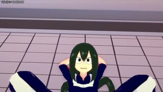 Tsuyu Asui Gives You a Footjob To Train Her Sexy Body! My Hero Academia Feet Hentai POV