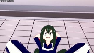 Tsuyu Asui Gives You a Footjob To Train Her Sexy Body! My Hero Academia Feet Hentai POV