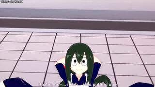 Tsuyu Asui Gives You a Footjob To Train Her Sexy Body! My Hero Academia Feet Hentai POV