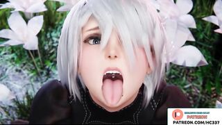 2B FUCKED BY BBC AND GETTING A LOT OF CUM | BBC HENTAI ANIMATION 4K 60FPS