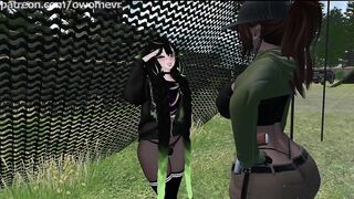 FREE USE Femboy from the Boy Toy Serves a Busty Lady Soldier - VRChat ERP