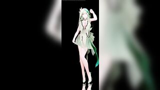 Wuthering Waves Shorekeeper Undress Dance Hentai Say so Song Vertical Screen Mmd 3D Soft Green Hair Color Edit Smixix