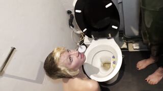 Submissive Slut Toilet Roll Holder and Toilet Licker