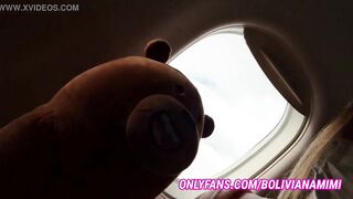 Getting crazy taking off my pants and masturbating in the airplane.... wanna see the complete video? .. onlyfans: bolivianamimi