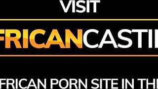 Swaziland porn! Thick ebony african casting with cumshot in mouth